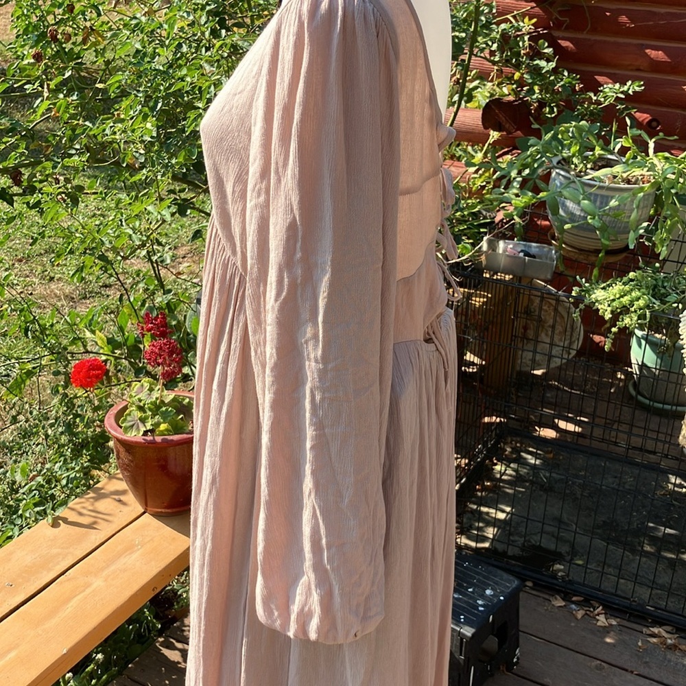 L Love Self maxi dress with tie lace back M - Picture 9 of 14